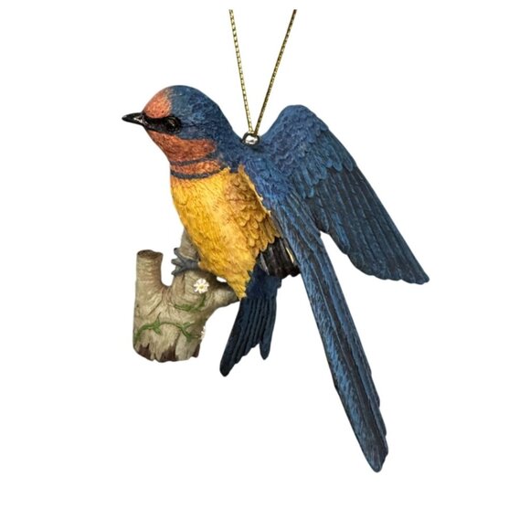 Danbury Mint 12 Bird Ornaments In Divided Storage Box 3" Tags & Story Cards - Picture 4 of 14